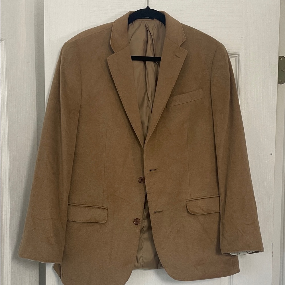 Ralph Lauren blazer jacket camel color silk wool cashmere mix 40 R